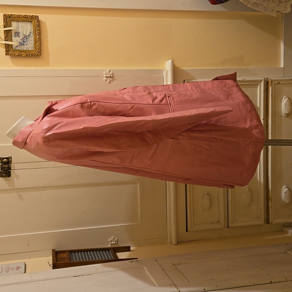 NWT New Trend  pink leather coat Sz L - Picture 2 of 9